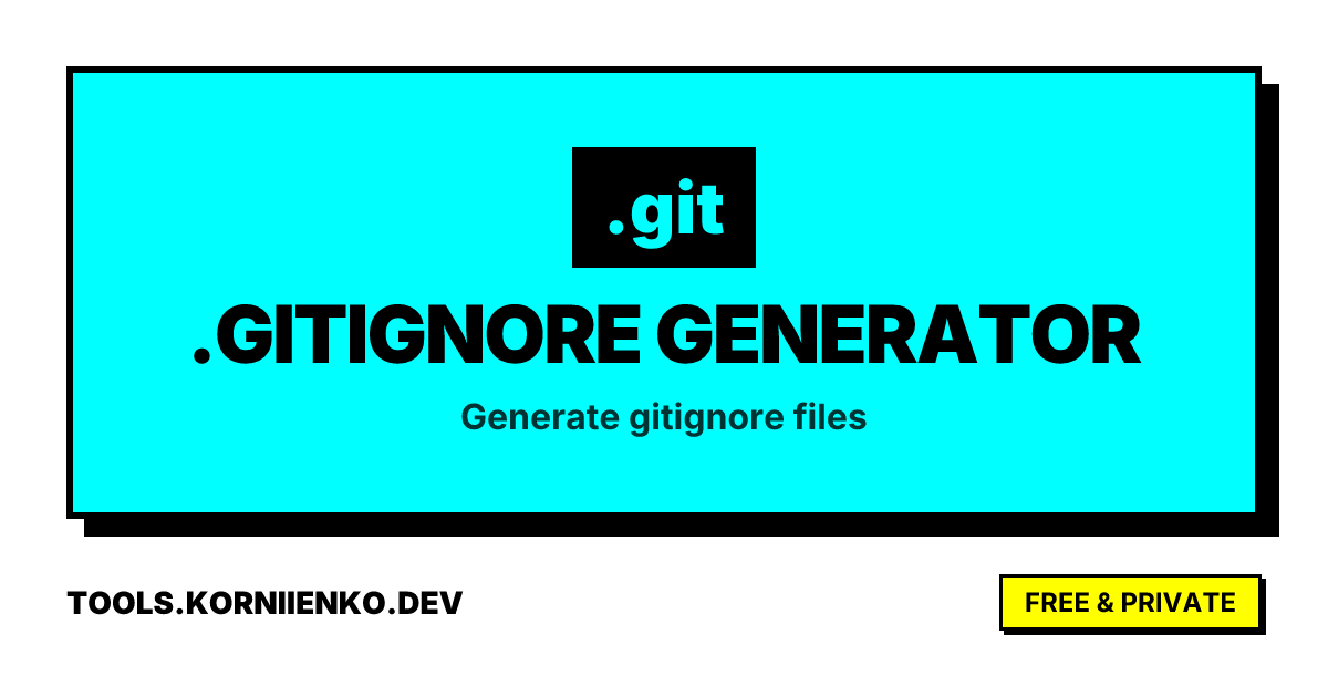 .gitignore Generator - Create Custom gitignore Files | Free Online Tool